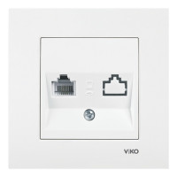 Розетка компьютерная одинарная белая VIKO  KARRE  90960032
